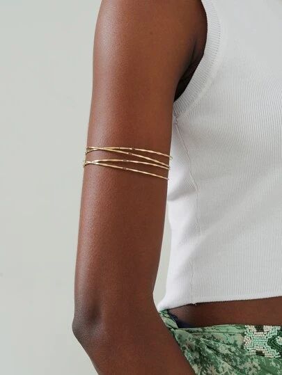 Arm Chain Jewelry, Forearm Bracelet, Arm Cuff Jewelry, Gold Arm Cuff, Fancy Jewellery Designs, Belly Jewelry, Basic Jewelry, Cuff Jewelry, Dope Jewelry