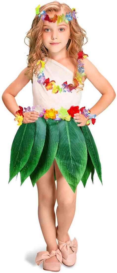 Hula Girl Costume, Hawaii Costume, Lilo Costume, Hawaiian Costume, Beach Costume, Beach Party Favors, Hawaiian Party Theme, Luau Party Supplies, Hula Skirt