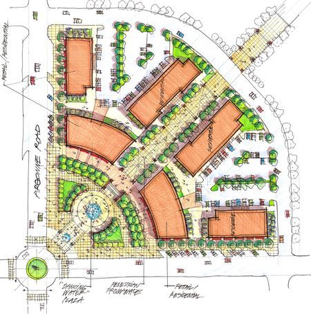 Drawing Aerial Perspectives with SketchUp - Jim Leggitt / Drawing Shortcuts Plan Concept Architecture, Site Plan Design, Villa Architecture, Urban Ideas, Urban Design Diagram, Urban Design Graphics, Presentation Boards, Urban Design Concept, Landscape Architecture Drawing