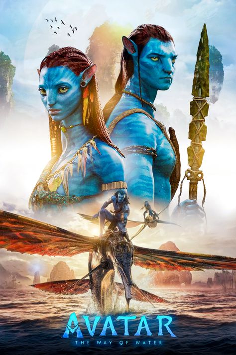 Sci Fi Movie Posters, Avatar Movie Poster, Earth To Echo, Movie Flyer, Water Movie, Avatar Film, Japanese Back Tattoo, Avatar Poster, Movie Poster Design