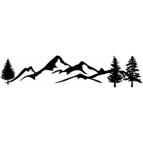 Forest Decal, Tree Mountain, Reflective Decals, Body Stickers, Mountain Designs, Rv Camper, Tree Forest, Car Sticker, Silhouette Projects