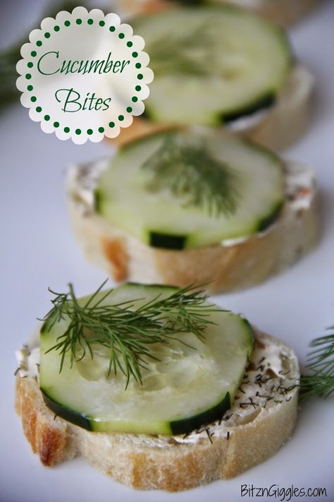 Fresh Appetizers, Cucumber Bites, Fingerfood Party, Cucumber Sandwiches, Party Appetizers Easy, Summer Appetizer, Party Finger Foods, Think Food, Snacks Für Party