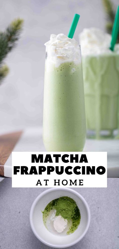 Matcha Frappe Recipe, Matcha Frappuccino Recipe, Matcha Green Tea Frappuccino, Starbucks Matcha Green Tea, Green Tea Frappuccino, Matcha Frappuccino, Matcha Frappe, Matcha Drinks, Starbucks Matcha