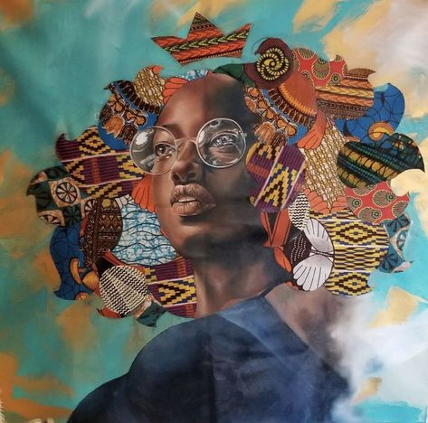 Kenyan visual artist Katanu Sanna works with kitenge fabrics, oil paintings, acrylic paintings and 3D art. She is producing images set in Mariakani, Kenya Kenyan Art, Drawing Essentials, Kenyan Artists, Paintings Acrylic, Visual Inspiration, Kitenge, African Pattern, Acrylic Paintings, New Set