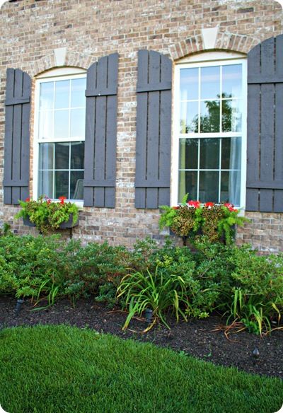 Curved Shutters Exterior, Stone Arches, Window Shutters Exterior, French Country Exterior, Outdoor Shutters, Cedar Shutters, Home Styles Exterior, Exterior House Remodel, House Shutters