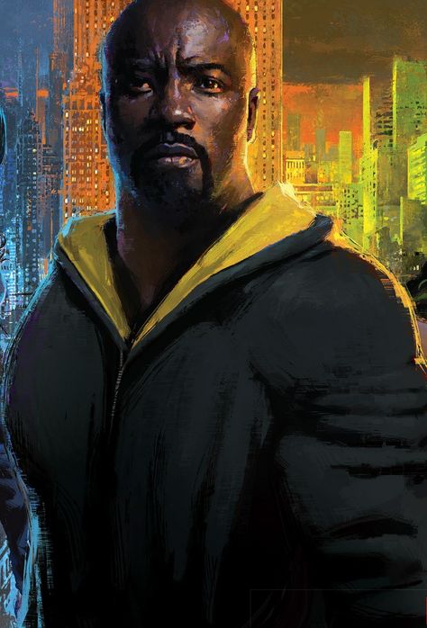 Carl Lucas (Luke Cage) (MCU) Defenders Comics, Luke Cage Marvel, Hawkeye Comic, Hawkeye Avengers, Mcu Characters, Black Superheroes, Marvel Statues, Marvel Netflix, Power Man