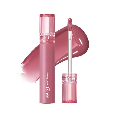 rom&nd Glasting Color Gloss (04 GRAPY WAY) Rom Nd Lipstick, Lipstick Rom&nd, Korean Makeup Products Png, Romand Glasting Color Gloss, Makeup Gloss, Peach Makeup, Send Help, Lipstick Gloss, Makeup Needs