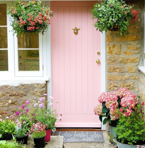 Stay at home and get The English Home delivered to your door. Subscribe for just £7.50 for three issues with the link in our bio and code… Pink Front Door, Front Door Decal, Mirror Decal, Door Inspiration, Pink Door, Door Decals, Welcome Door, English House, Door Color