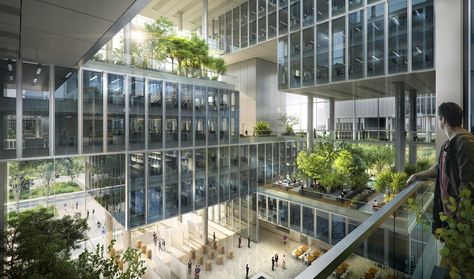 Gallery of GMP Architects Unveils Winning Proposal of Xiaomi Headquarters in Beijing - 4 Future Science, Campus Design, Public Space Design, High Building, Office Building Architecture, Architecture Landmark, Sky Garden, City Wallpaper, Design Strategy