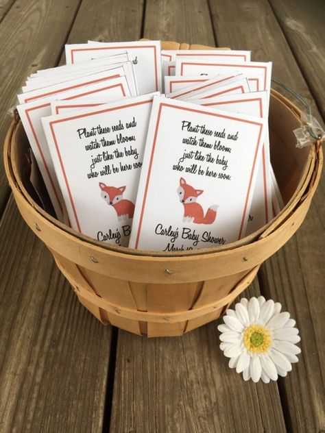 Woodland baby shower woodland seed packets woodland fox | Etsy Woodland Favors, Woodland Baby Shower Ideas, Personalized Candy Wrappers, Custom Seed Packets, Baby Shower Favours For Guests, Woodland Animal Birthday, Fox Forest, Seed Packets Favors, Woodland Baby Shower Decorations