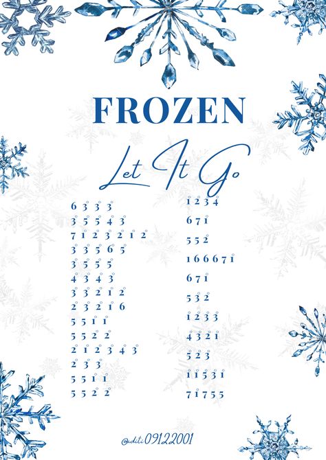 FROZEN - LET IT GO by IDINA MENZEL KALIMBA TABS❄️☃️ Keylimba Songs Easy, Kalimba Christmas Songs, Kalimba Notes Songs, Kalimba Notes Songs Easy, Kalimba Song, Kalimba Sheet Music, Kalimba Tab, Kalimba Notes, Kalimba Music