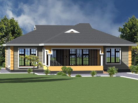 BEST House plans in Kenya 1 house plans in kenya House Designs In Kenya, Modern Bungalow House Design, 3 Bedroom Bungalow, Bungalow Style House, Three Bedroom House Plan, House Plans With Photos, Bungalow Floor Plans, Barn House Design, Bungalow Style House Plans