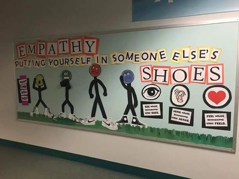 School Counselor Bulletin Boards, Counselor Bulletin Boards, Empathy Lessons, School Counseling Bulletin Boards, Elementary School Bulletin Boards, Counseling Bulletin Boards, Display Boards For School, Educational Websites For Kids, Teaching Empathy