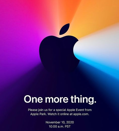 Apple announces 'One More Thing' event for November 10 | Daily Mail Online Apple Event, Apple Park, New Macbook Air, Event Logo, Vi Design, New Mac, Ios Design, Apple Brand, Modern Logo Design