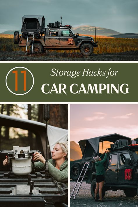 Discover 11 ingenious storage hacks for car camping to maximize space and organization on your next outdoor adventure. From clever packing tips to innovative gear storage solutions, optimize your camping experience with these practical suggestions. Camping Equipment Storage, Truck Bed Slide, Overland Camping, Gear Storage, Front Runner, Long Trips, Storage Hacks, Jeep Gladiator, Camping Equipment