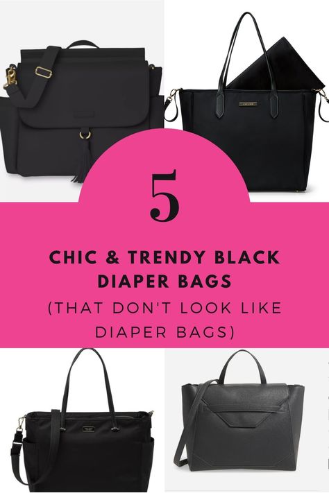 Looking for a diaper bag that doesn't look like one? I'm on a mission to find some chic black bag options! #diaperbags #momstyle Black Tote Diaper Bag, Luxury Diaper Bag, Chic Diaper Bag, Honest Baby Products, Diaper Bag Organization, Best Diaper Bag, Reversible Tote Bag, Stroller Straps, Diaper Bag Tote