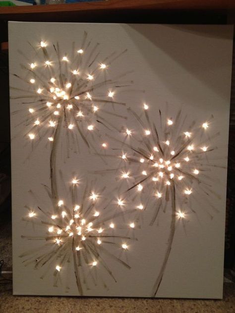 Diy Led Light Project Ideas – Exactly What You Need Canvas With Lights, Led Light Projects, Light Up Canvas, Dandelion Painting, Cuadros Diy, Diy Pendant Light, Led Lighting Diy, Diy Lampe, A Dandelion