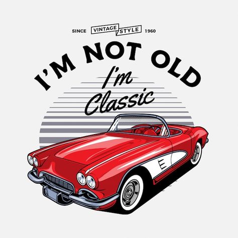 Red vintage convertible sport car | Premium Vector #Freepik #vector #hot-rod #muscle-car #retro-car #classic-car Vintage Car Posters Illustration, Muscle Car Wallpaper, Wallpaper Car Aesthetic, Vintage Car Illustration, Retro Car Art, Vintage Car Art, Vintage Convertible, Wallpaper Car, Cars Art