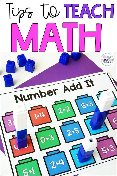 Do you need some ideas for getting started with your math block? Check out these tips. They are perfect for Kindergarten, 1st, or 2nd grade. Learn how to incorporate math fluency and math centers into your lesson, no matter what curriculum you teach. Math centers, Math Fluency, Addition and Subtraction. kindergarten Math Centers, 1st grade math games, 1st grade math activities Addition And Subtraction Math Centers, First Grade Math Games, Math Stem Activities, 1st Grade Math Games, Subtraction Kindergarten, Snap Cubes, Math Fluency, Addition Games, Math Blocks