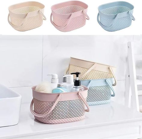 Portable Shower Caddy Basket, Plastic Organizer Storage Tote with Handles Toiletry Bag Bin Box for Bathroom, College Dorm Room Essentials, Kitchen, Camp, Gym Dorm Shower Caddy, Bathroom College, College Bathroom, Dorm Bathroom, Bathroom Caddy, College Dorm Room Essentials, Bathroom Basket Storage, Portable Shower, Storage Tote