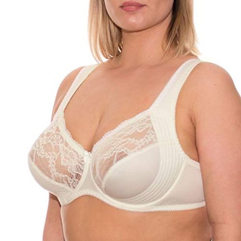 Wide Strap Bra Plus Size Full Coverage Underwire Support Panels 34 36 38 40 42 44 / C D E F G H I J,#Full, #Coverage, #Underwire, #Size Wide Strap Bra, Bra Photos, Bra Plus Size, Strap Bra, White Bras, Beautiful Bra, Full Coverage Bra, Plus Size Bra, Everyday Bra