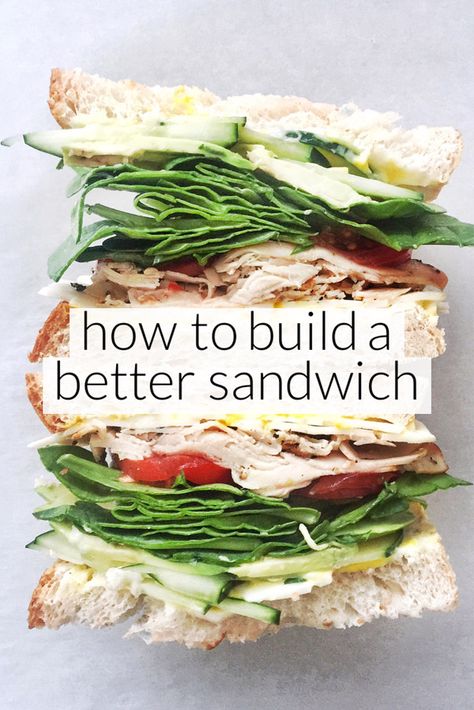 How to Build a Better Sandwich | foodiecrush.com Cold Sandwich Recipes, Cold Sandwiches, Clean Eating Lunch, Happy Friday Friends, Foodie Crush, Clean Eating Dinner, Sandwich Shops, Best Sandwich, Soup And Sandwich