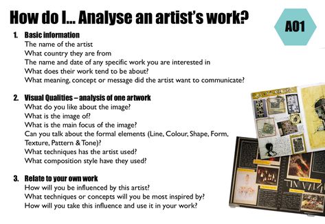 Art Development Pages, Gcse Creative Writing Example, Gcse Artist Research Page Ideas, Artist Influence Page, Gcse Artist Analysis, Artist Introduction, Artist Research Page Layout, Artists Research Page Gcse, Gcse Artist Research