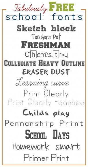 Fabulously free back to school fonts! #backtoschool {Do you have any printables to share with we teach members for Back to School} Free School Fonts, Letters Tattoo, School Fonts, Pc Photo, Big Moon, Fancy Fonts, Typography Fonts, Teaching Tools, Classroom Organization