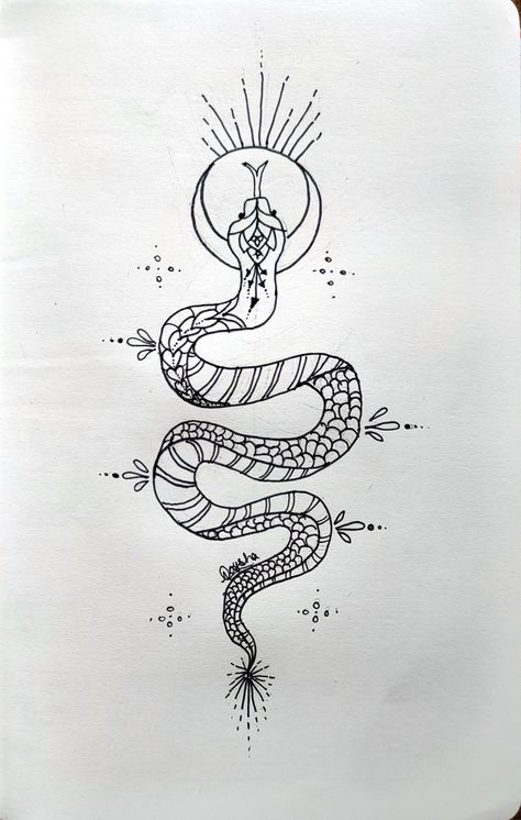 Snake Doodle, Aesthetic Snake, Snake Sketch, Branch Drawing, Snake Drawing, Ink Doodles, Doodle Inspiration, Easy Doodle Art, Snake Tattoo