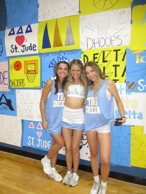 Tri Delta Philanthropy Events, Tri Delta Philanthropy, Philanthropy Ideas, Philanthropy Events, Tri Delt, Sorority Events, Tri Delta, Basketball Tournament, St Jude