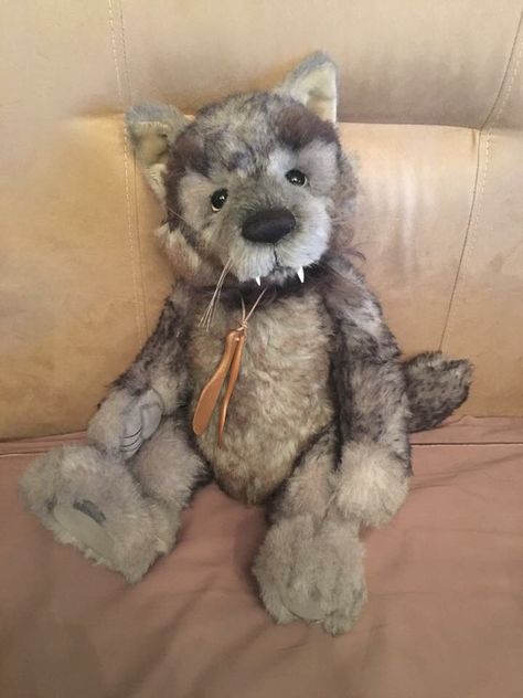 Huff puff Wolf Plushie, Wolf Plush, Charlie Bears, Sewing Stuffed Animals, Cute Plushies, Big Bad Wolf, Bad Wolf, Cute Stuffed Animals, Cute Toys