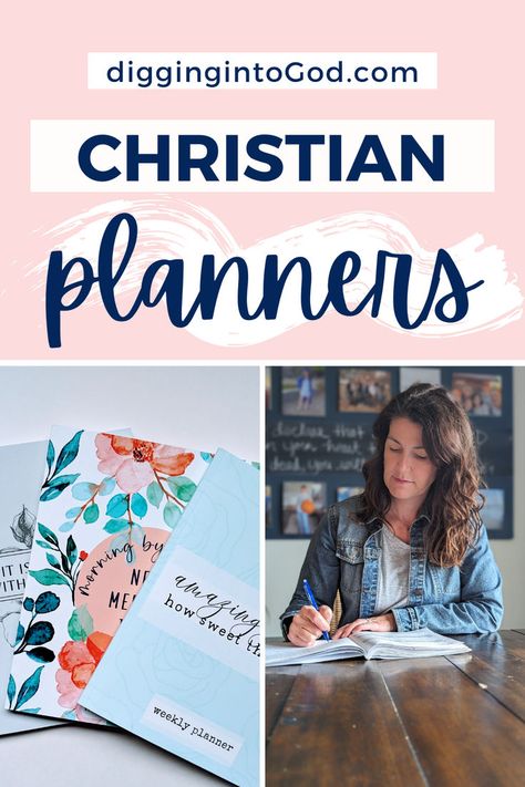 Stay organized and intentional--in your personal, family, work, and school life--with these beautiful Christian planners. Christian Planner, Be Intentional, School Life, Stay Organized, Weekly Planner, Verses, Bible Verses, Bible