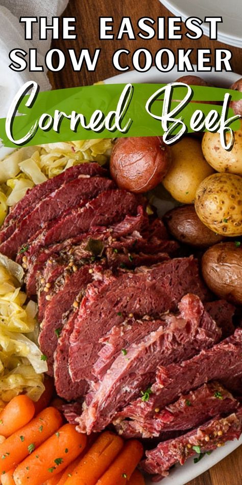 Corned Beef Recipes Crock Pot, Corned Beef Recipes Slow Cooker, Corned Beef Recipe, Crock Pot Corned Beef, Slow Cooker Corned Beef, Cooking Corned Beef, Corn Beef, Corned Beef Brisket, Corned Beef Recipes