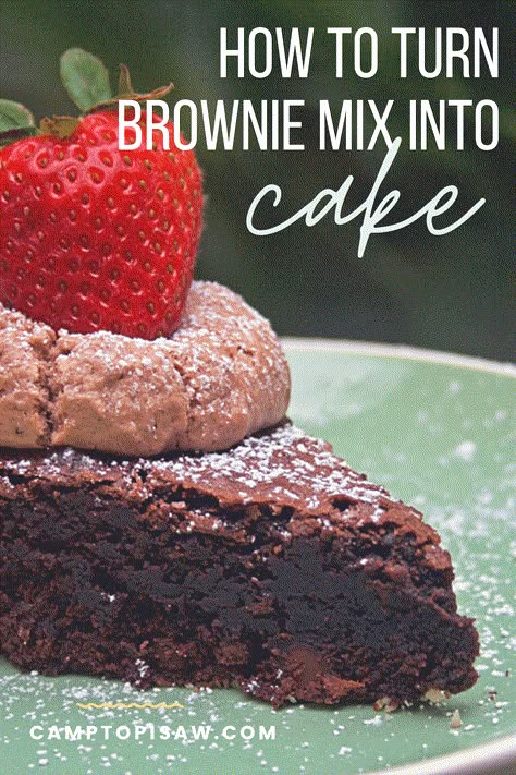 How To Turn Brownie Mix Into Cake | Chocolate Cake Recipe Brownie Mix Into Cake, Brownie Mix Recipes, Cake Mix Brownies, Cake Mix Muffins, Cake Mix Desserts, How To Make Brownies, Zero Hour, Chocolate Torte, Simple Birthday Cake