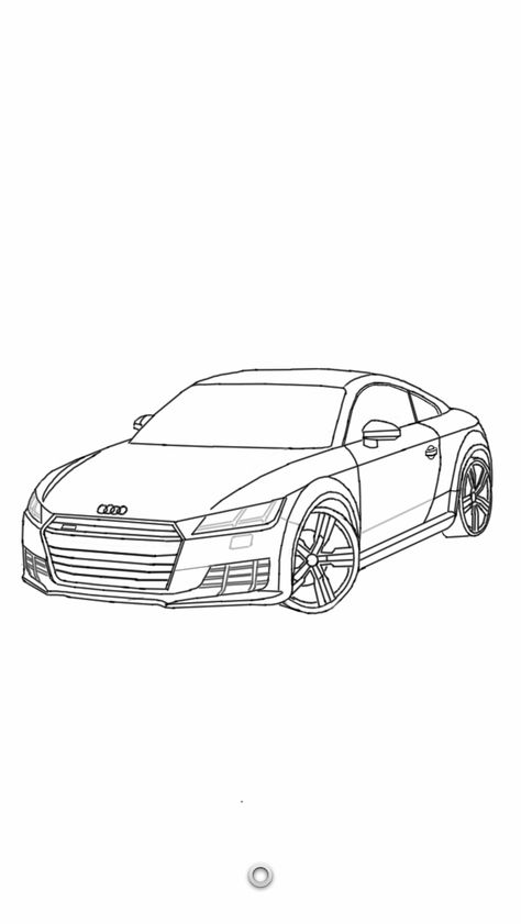 Finished sketch of the Audi TT Audi Drawing, Audi Sketch, Car Drawing Easy, Red Audi, Audi Rs7 Sportback, Audi Sports Car, Rs6 Audi, Audi Tt Rs, Easy Animal Drawings