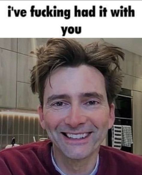 David Tennant Pfp, David Tennant Meme, David Tennant Funny, Doctor Who Memes, Old Married Couple, Martin Sheen, David Michael, Scottish Actors, 10th Doctor