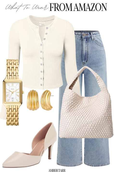 Fall closet staples we all need in our wardrobes! This everyday casual outfit is perfect for fall! Womens Fall Jeans, Fall Outfits Formal, Feminine Outfits Casual, Amazon Outfits Women, Fall Fashion Amazon, Fall Closet Staples, Outfit From Amazon, Amazon Outfit Ideas, Amazon Fall Fashion