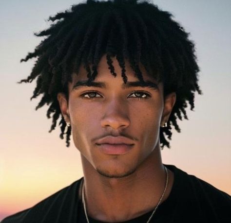 Black Male Models, Light Skin Men, Dark Skin Men, Character Inspiration Male, Black Men Hairstyles, Boy Face, Dread Hairstyles, Face Photography, Model Face