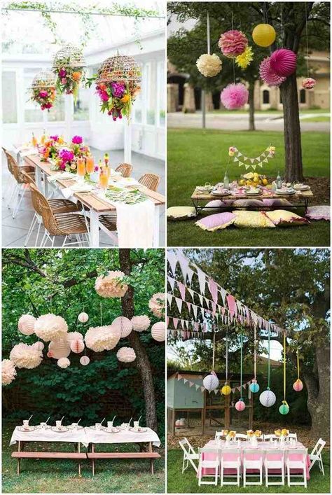 Summer Garden Party Decorations, Garden Party Decorations Diy, Festival Garden Party, Patio Party Decorations, Summer Solstice Party, Bohemian Garden Party, Bbq Party Decorations, Lawn Party Decorations, Boho Garden Party