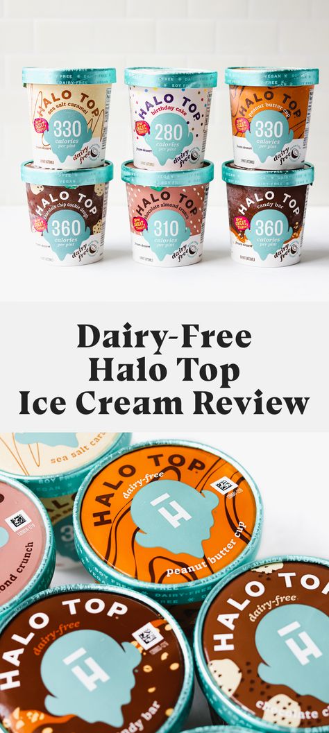 How does Halo Top's vegan ice cream stack up? An honest review of every dairy-free Halo Top ice cream flavor on the market. #halotop #vegan #dairyfreehalotopreview #veganhalotop #dairyfreehalotop #halotopreview Halo Top Ice Cream, Ice Cream Flavor, Almond Crunch, Halo Top, Fruit Pops, Cookie Dough Ice Cream, Ice Cream Pops, Cookie Dough Bites, Sea Salt Caramel