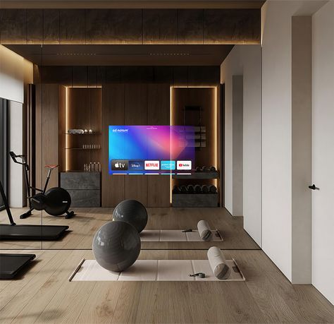 Fitness & Gym - ad notam Gym Tv Wall, Home Gym Tv, Private Gym, Gym Mirror, Mini Gym, Mirror Tv, Gym Mirrors, Smoked Mirror, Vip Room