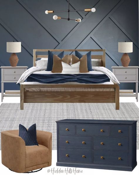 Hampshire Spindle Olive Green Kids … curated on LTK Navy Blue Bedroom Decor, Blue Boys Bedroom, Boys Room Blue, Navy Blue Bedrooms, Teenage Boy Room, Grey Bed Frame, Boys Bedroom Makeover, Big Boy Bedrooms