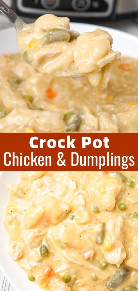 Crock Pot Chicken And Dumplings, Chicken And Dumplings Recipe, Chicken Breast Crockpot Recipes, Crockpot Chicken Breast, Crockpot Chicken And Dumplings, Slow Cooker Dinner Recipes, Cream Of Celery, Crock Pot Chicken, Dumplings Recipe