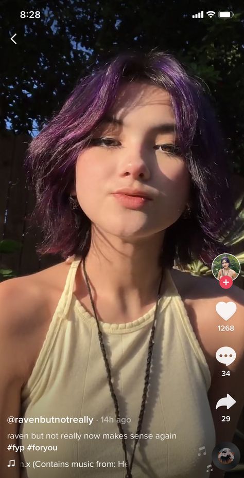 Short Purple Hair With Curtain Bangs, Purple Wolfcut Hair, Wolf Cut Purple Hair, Short Purple Hair With Bangs, Purple Dye On Brown Hair No Bleach, Dark Purple Hair Short, Short Hair With Purple, Dark Purple Short Hair, Violet Short Hair