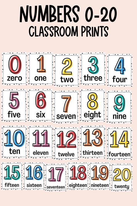 Numbers For Classroom Wall Free Printable, Numbers Wall Decor Classroom, Free Classroom Printables, Preschool Letter Crafts, English Grammar For Kids, Preschool Letter, English Posters, Boho Classroom, Letter Crafts