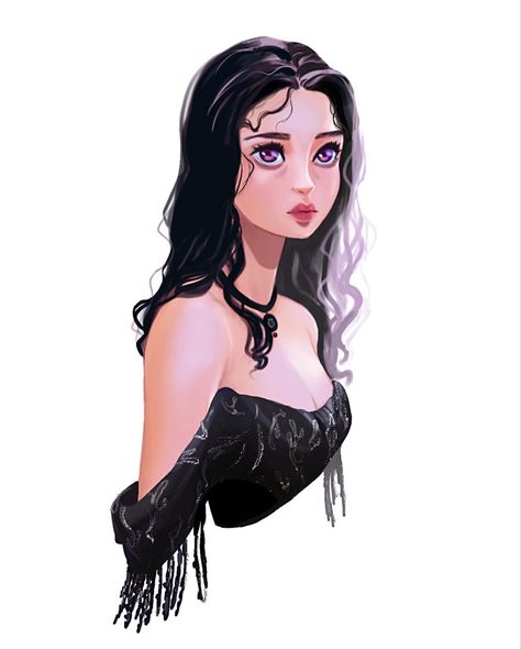 Yennefer Witcher Fanart, Purple Hair Character Art, Yennefer Of Vengerberg Fanart, Yennefer Fanart, Witcher Yennefer, Yennefer Witcher, Novel Ideas, Yennefer Of Vengerberg, Queer Art