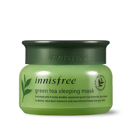 Green Tea Sleeping Mask :::Replenish moisture and restore your skin’s pH to a healthy level overnight with this light gel-textured sleeping mask. Innisfree Green Tea, Tea Varieties, Overnight Mask, Laneige Lip Sleeping Mask, Clear Complexion, Lip Sleeping Mask, Sleeping Mask, Natural Sugar, Green Tea Extract