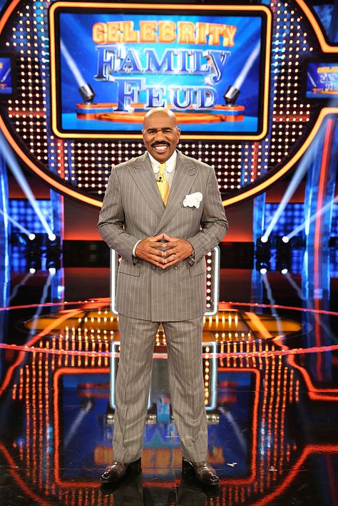 The West Virginia native counts his blessings every day. Steve And Marjorie Harvey, Family Feud Questions And Answers, Family Feud Questions, Steve Harvey Family, Marjorie Harvey, Katt Williams, Black Dude, Celebrity Families, Steve Harvey