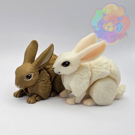 STL file Bunny - Flexi Articulated Animal (print in place, no supports) 🐇・3D print model to download・Cults Boss Wallpaper, 3d Printer Projects, Cute Llama, Bunny Print, Own It, Print Models, Banner Ads, 3d Design, 3d Print