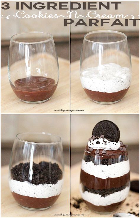 Mousse Dolce, Dessert Mini, Dessert Shooters, Cookies N Cream, Resep Smoothie, Parfait Desserts, Parfait Recipes, Cookies N Cream Cookies, Dessert Cups